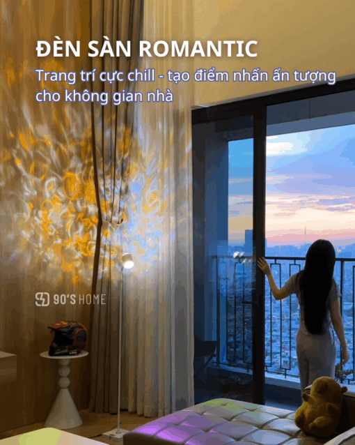 Đèn Sàn Romantic 1 Đầu 2 Hiệu Ứng Sóng Nước Và Hoàng Hôn DCC08 - Ảnh 5