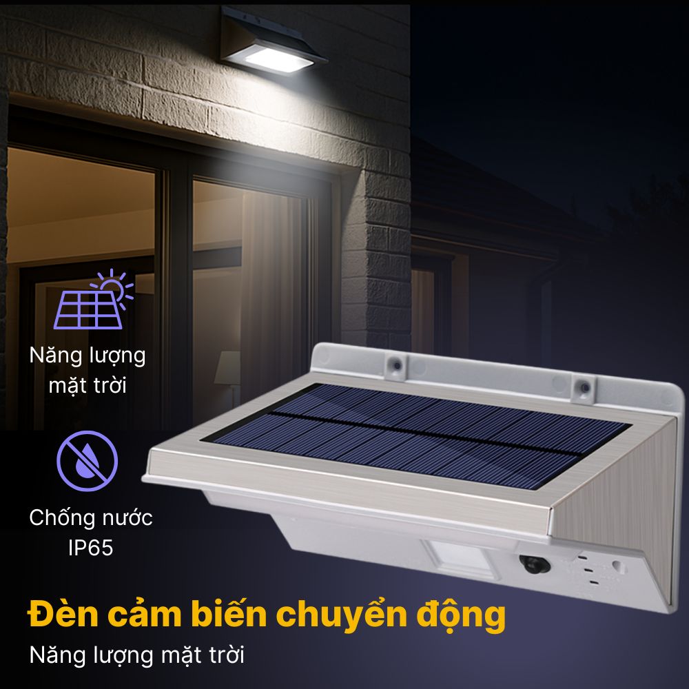Đèn Cảm Biến Năng Lượng Mặt Trời Chiếu Sáng Ngoài Trời - DSV101