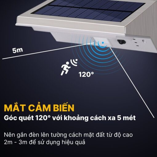 Đèn Cảm Biến Năng Lượng Mặt Trời Chiếu Sáng Ngoài Trời - DSV101 - Ảnh 11