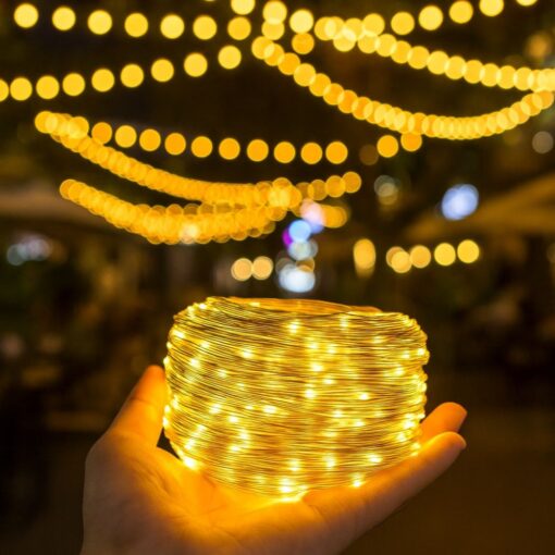 Dây LED Hạt Gạo Sáng RGB Năng Lượng Mặt Trời Trang Trí Ngoài Trời - DSV01B - Ảnh 2