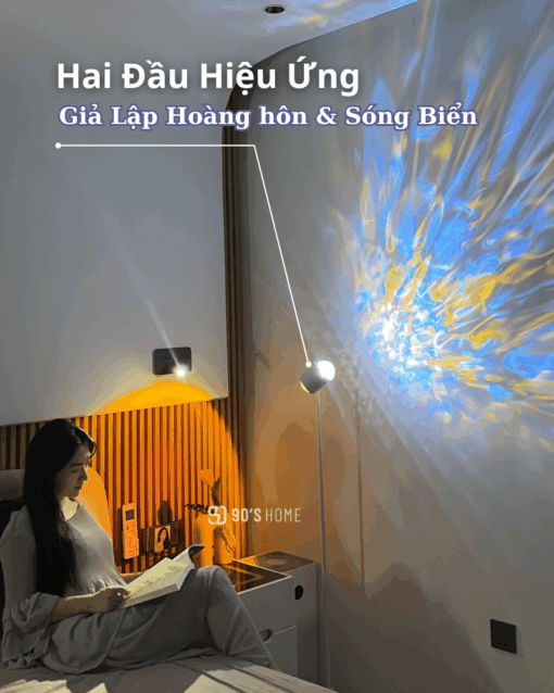Đèn Sàn Romantic 1 Đầu 2 Hiệu Ứng Sóng Nước Và Hoàng Hôn DCC08 - Ảnh 6