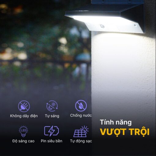 Đèn Cảm Biến Năng Lượng Mặt Trời Chiếu Sáng Ngoài Trời - DSV101 - Ảnh 2