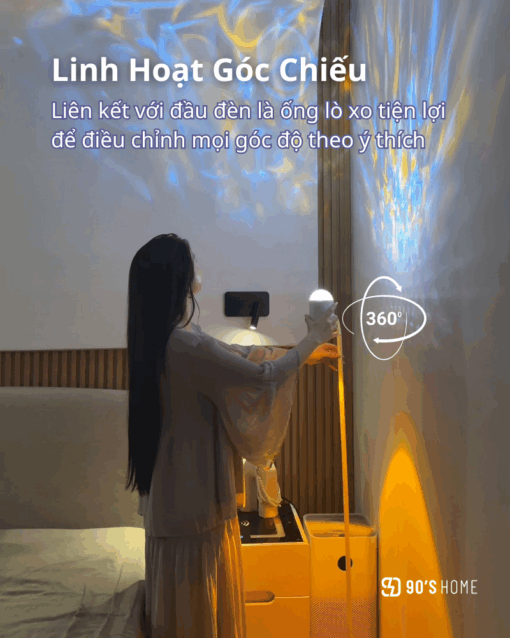 Đèn Sàn Romantic 1 Đầu 2 Hiệu Ứng Sóng Nước Và Hoàng Hôn DCC08 - Ảnh 7