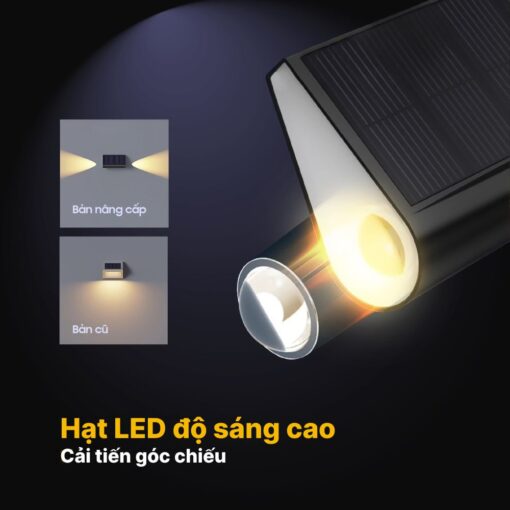 Đèn Hắt Tường Cầu Thang Ngoài Trời Năng Lượng Mặt Trời - DSV02 - Ảnh 4