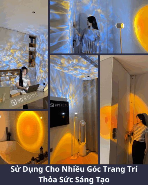 Đèn Sàn Romantic 1 Đầu 2 Hiệu Ứng Sóng Nước Và Hoàng Hôn DCC08 - Ảnh 8
