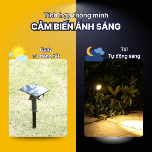 Đèn Cắm Đất Năng Lượng Mặt Trời Trang Trí Sân Vườn - DSV07 - Ảnh 4