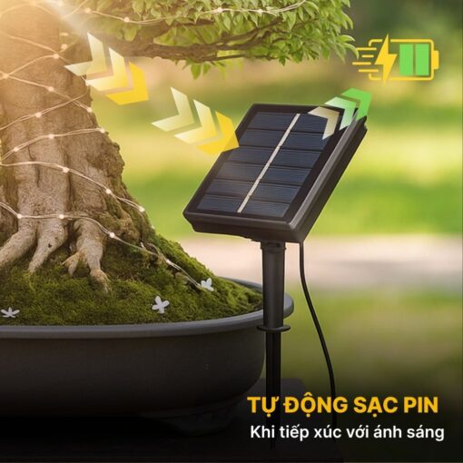 Dây LED Hạt Gạo Sáng RGB Năng Lượng Mặt Trời Trang Trí Ngoài Trời - DSV01B - Ảnh 6