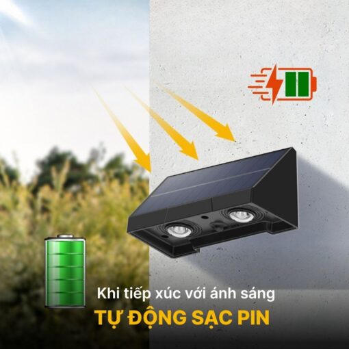 Đèn Hắt Tường 2 Tia Ngoài Trời Năng Lượng Mặt Trời - DSV04 - Ảnh 5