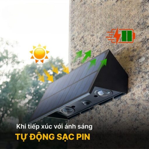 Đèn Hắt Tường 4 Tia Ngoài Trời Năng Lượng Mặt Trời - DSV05 - Ảnh 5