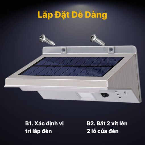 Đèn Cảm Biến Năng Lượng Mặt Trời Chiếu Sáng Ngoài Trời - DSV101 - Ảnh 6