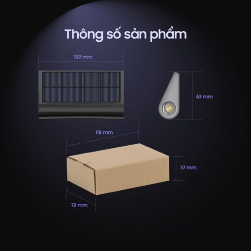Đèn Hắt Tường Cầu Thang Ngoài Trời Năng Lượng Mặt Trời - DSV02 - Ảnh 7