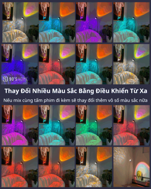 Đèn Sàn Romantic 1 Đầu 2 Hiệu Ứng Sóng Nước Và Hoàng Hôn DCC08 - Ảnh 9