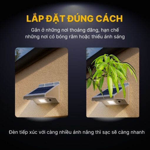 Đèn Cảm Biến Năng Lượng Mặt Trời Chiếu Sáng Ngoài Trời - DSV101 - Ảnh 7