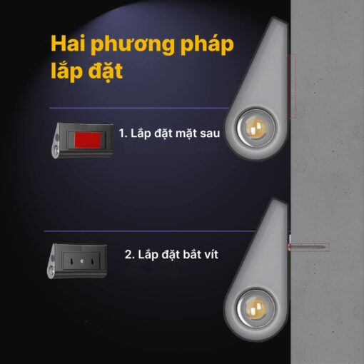 Đèn Hắt Tường Cầu Thang Ngoài Trời Năng Lượng Mặt Trời - DSV02 - Ảnh 6