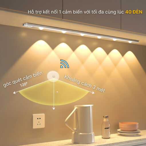 Đèn LED Thanh 92cm Cảm Biến Độc lập Trang Trí Hiệu Ứng Gợn Sóng Cao Cấp DTM01C - Ảnh 7
