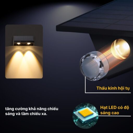 Đèn Hắt Tường 2 Tia Ngoài Trời Năng Lượng Mặt Trời - DSV04 - Ảnh 9