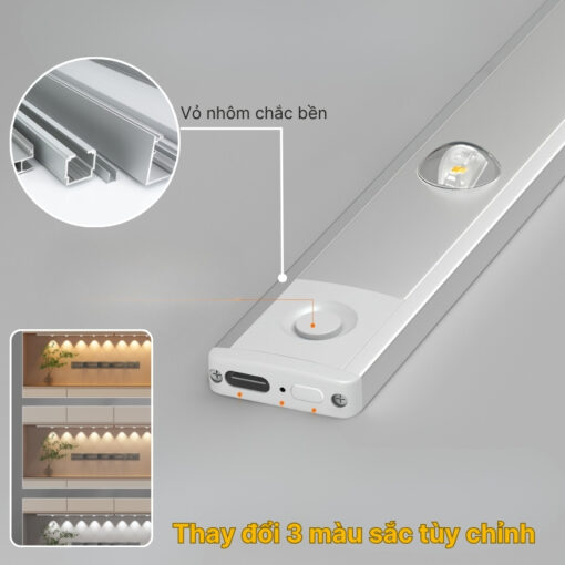 Đèn LED Thanh 92cm Cảm Biến Độc lập Trang Trí Hiệu Ứng Gợn Sóng Cao Cấp DTM01C - Ảnh 5