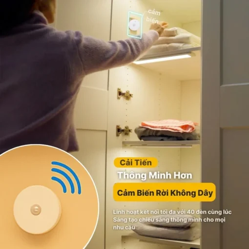 Đèn LED Thanh 50cm Cảm Biến Độc Lập Chiếu Sáng Thông Minh Cao Cấp DTM02C - Ảnh 3