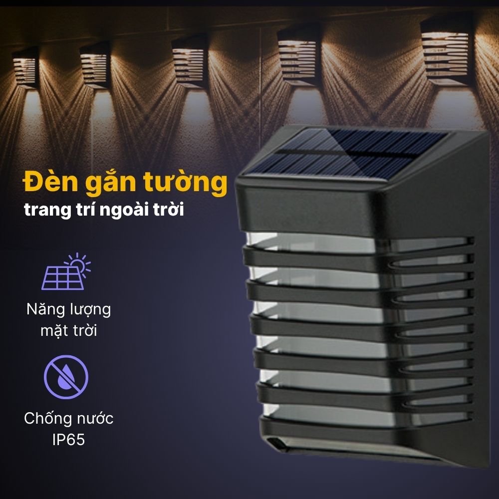 Đèn Hắt Tường Ngoài Trời Năng Lượng Mặt Trời - DSV03