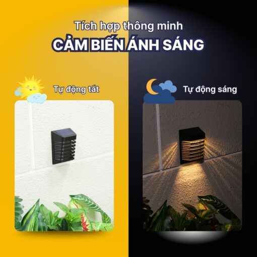 Đèn Hắt Tường Ngoài Trời Năng Lượng Mặt Trời - DSV03 - Ảnh 5
